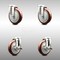 Service Caster 5 Inch 316SS Maroon Polyurethane Wheel Swivel Bolt Hole Caster Brakes SCC, 2PK SCC-SS316BH20S514-PPUB-MRN-2-TLB-2 - alternate 1